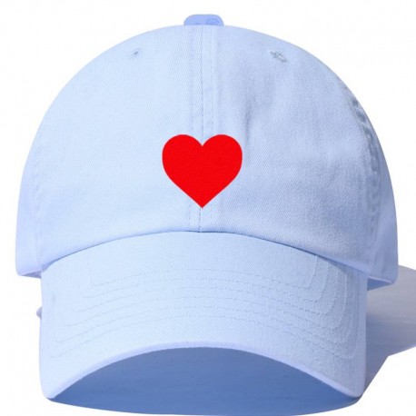 Gorra "HEART" Red On Sky Blue
