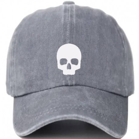 Gorra "SKULL" White On Grey