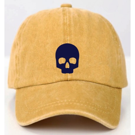 Gorra "SKULL" Blue Marine On Mustard