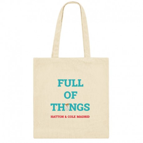 Bolsa Tote "FULL OF THINGS" Light Blue