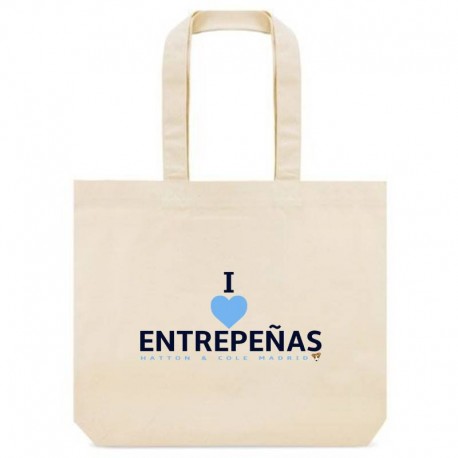 Bolso Lino "I LOVE ENTREPEÑAS" Blue